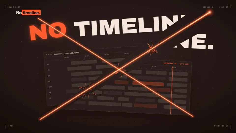 NO TIMELINE. over a timeline split by a slash
