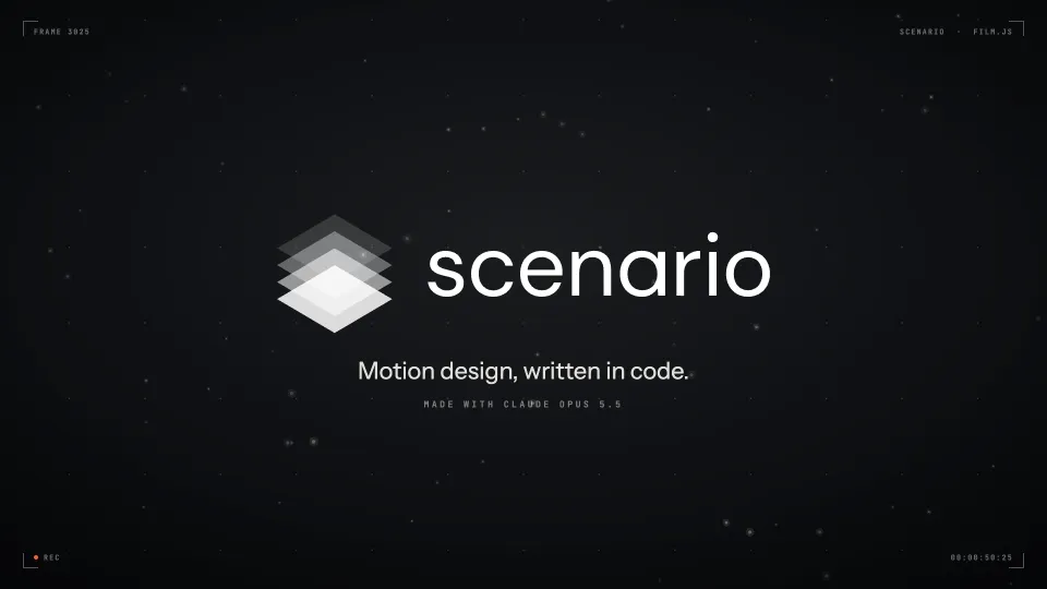 The end card with a line and a wordmark
