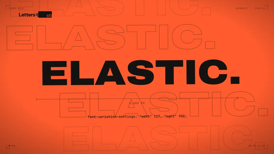 ELASTIC. stretched on an orange ground