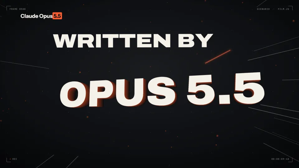 OPUS 5.5 in extruded 3D letters