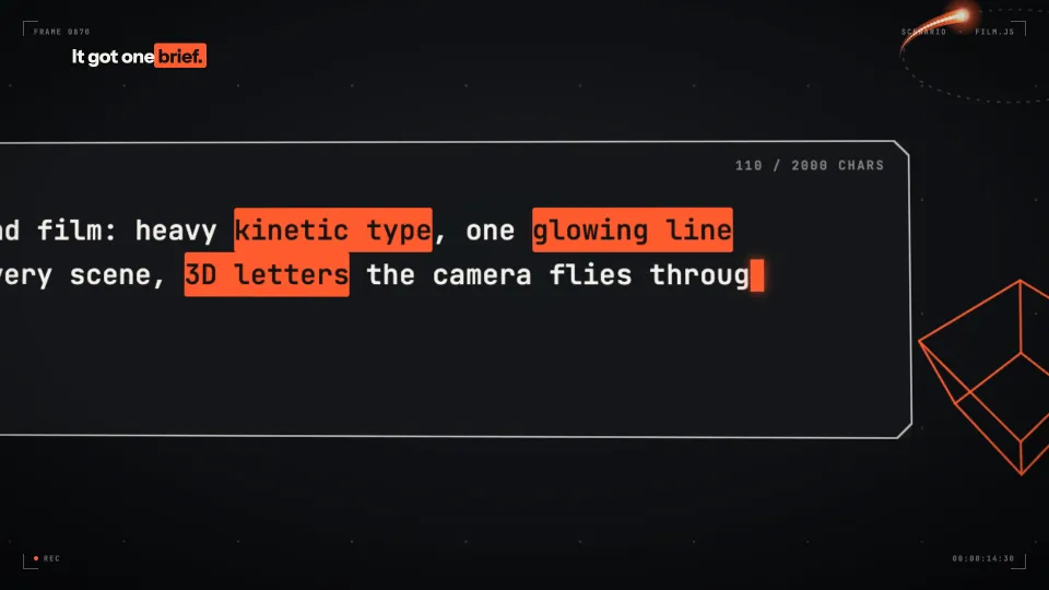 A brief typing itself with highlighted keywords